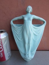 Weller Hobart Turquoise Art Nouveau Lady 8