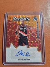 2019-20 Panini Mosaic Scripts Orange Prizm Rodney Hood #SC-RHD Auto
