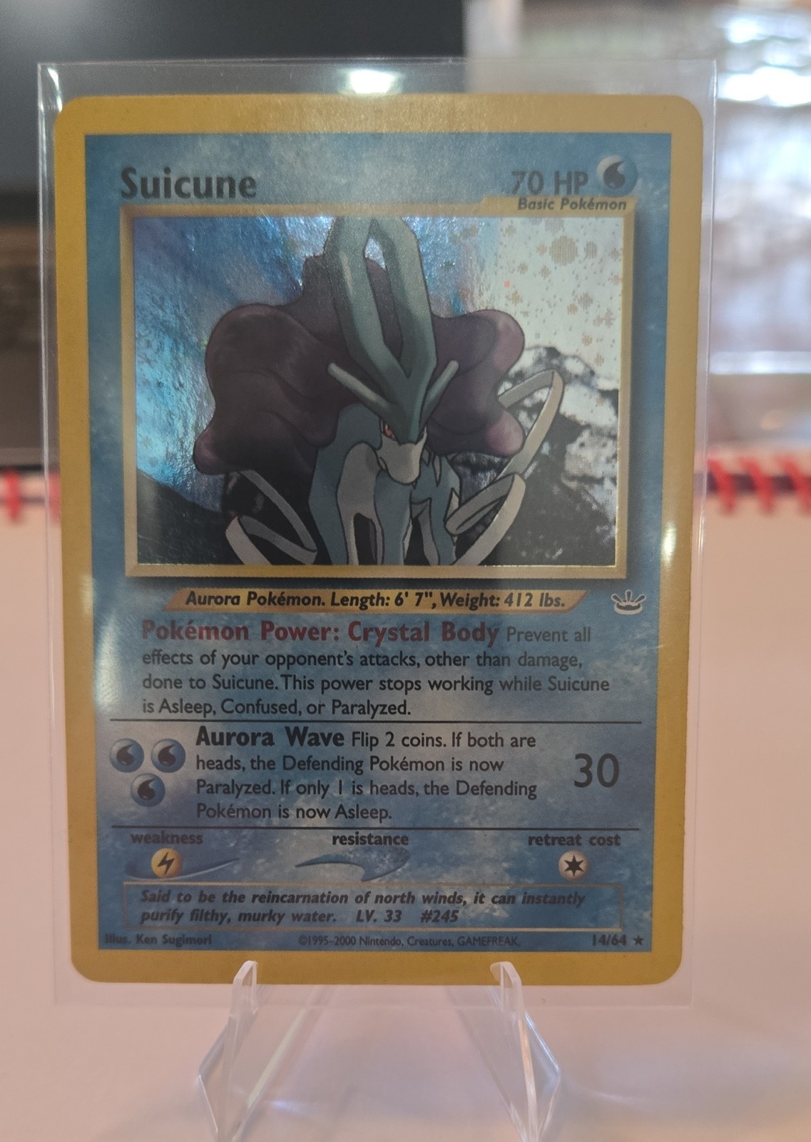 Suicune 14/64 Neo Revelation Holo Clean NM