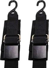 Adjustable Easy Flip-Buckles S-Hooks Boat Winch Straps (2 straps)