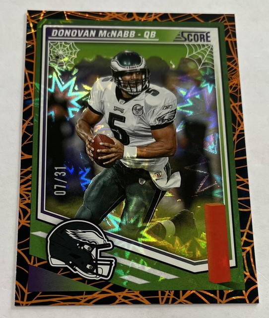 Donovan McNabb 2025 Panini Score A Treat Orange Spider Webs /31 Phil Eagles