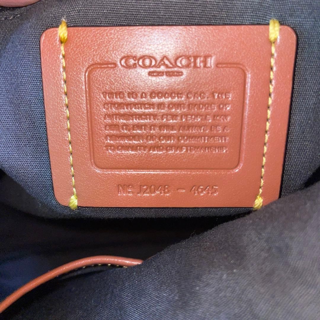 COACH Shoulder Bag Leather Brown Dark Brown Authentic thumbnail 13