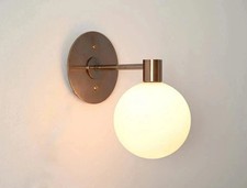 Italian raw brass stilnovo style wall lamp - Mid century light - wall sconce