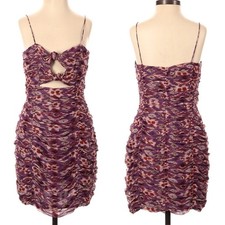 Zara Womens Dress Size X-Small Purple Abstract Coquette Baddie Mini