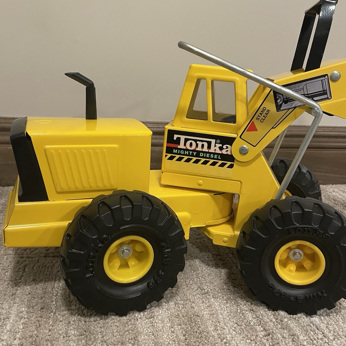 Vintage Tonka Mighty Diesel Front End Loader Pressed Steel 1980s