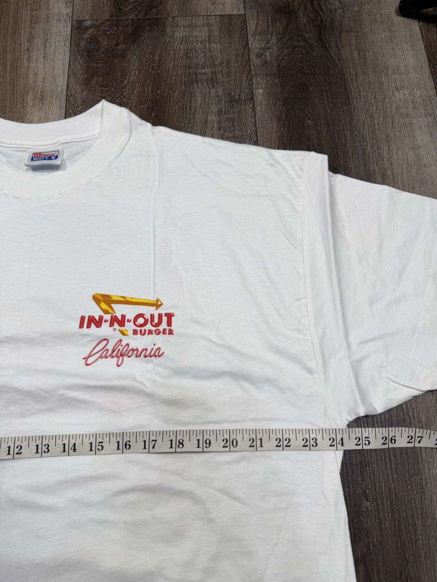 Vintage 1999 In-N-Out Burger California T-Shirt Adult XL White