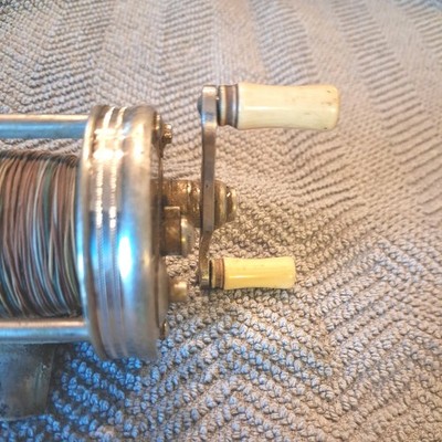 Vtg James Heddon's Sons 3 - 15 Dowagiac MI German Silver Reel Low