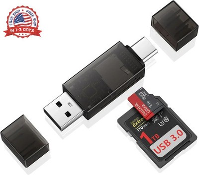SD Card Reader USB C,Dual Slots USB 3.0 Type C to Micro SD Card Adapter,Memory C