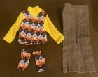 Vintage Ken/Curtis Best Buy #7758 Argyle Set W/Socks Mattel 1974 Orange Yellow