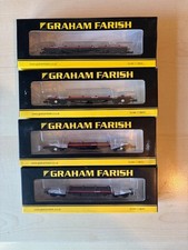 Graham Farish - 4x BDA Bogie wagons in BR Railfreight Red and Grey - N Gauge