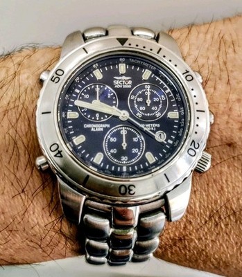  Sector No Limits Chrono Diver Sub Vintage Alarm Wecker Miyota 3S10 Uhr