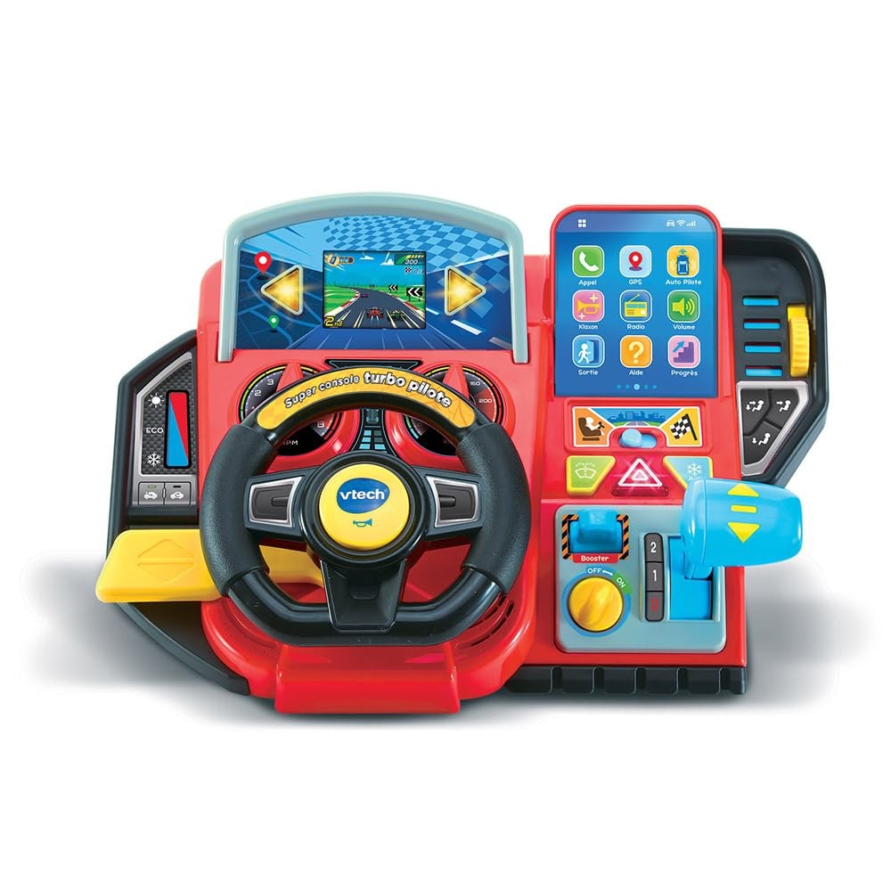 Simulateur de conduite VTech Super Console Turbo Pilote rouge