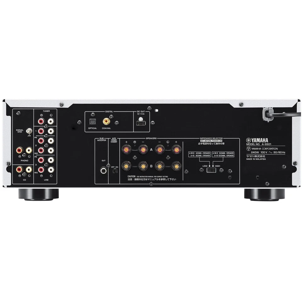 Yamaha A-S501 Natural Sound Integrated Amplifier Silver Musical Equipment - Image 3 of 4