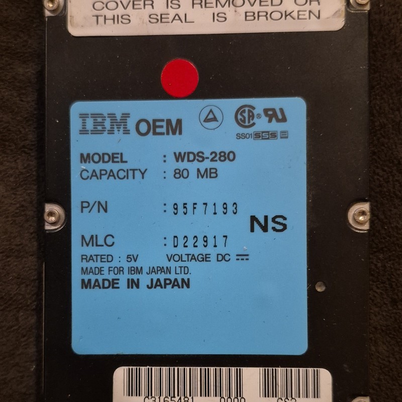 IBM OEM WDS-280 SCSI 80MB 3.5in Internal HDD 3502RPM 256KB 95F7193