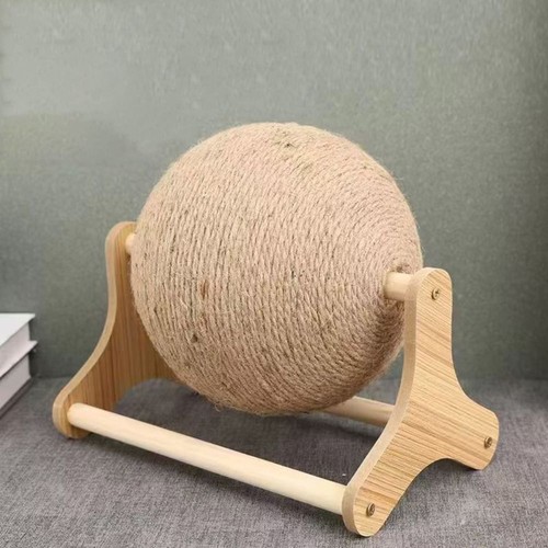 Ball Cat Toy Sisal And Wall Scratcher Cat Scratcher Wood Stable Triangle US - Picture 9 of 14