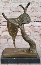Abstract Moderno Art Fusione Orologio By Salv Bronzo Scultura Caldo Figura