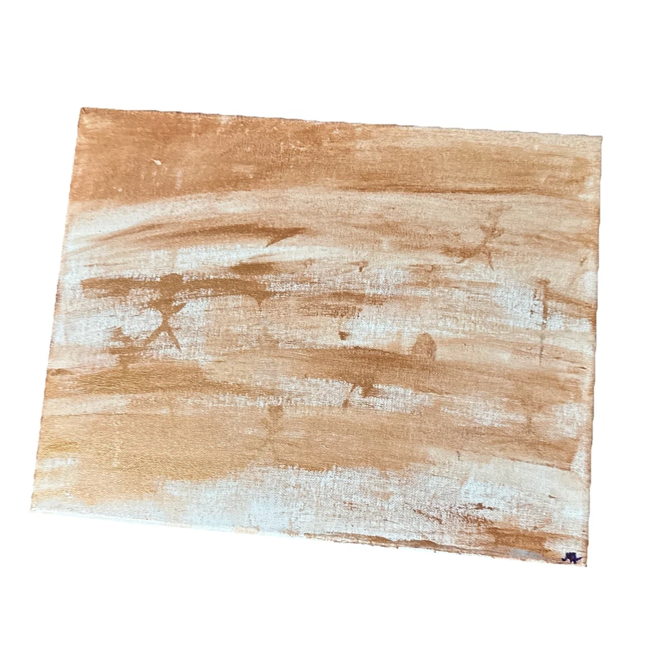 Cuadro Lienzo Único 8x10 Pintado a Mano Original Moderno “niños de la arena” Foto 2 de 3