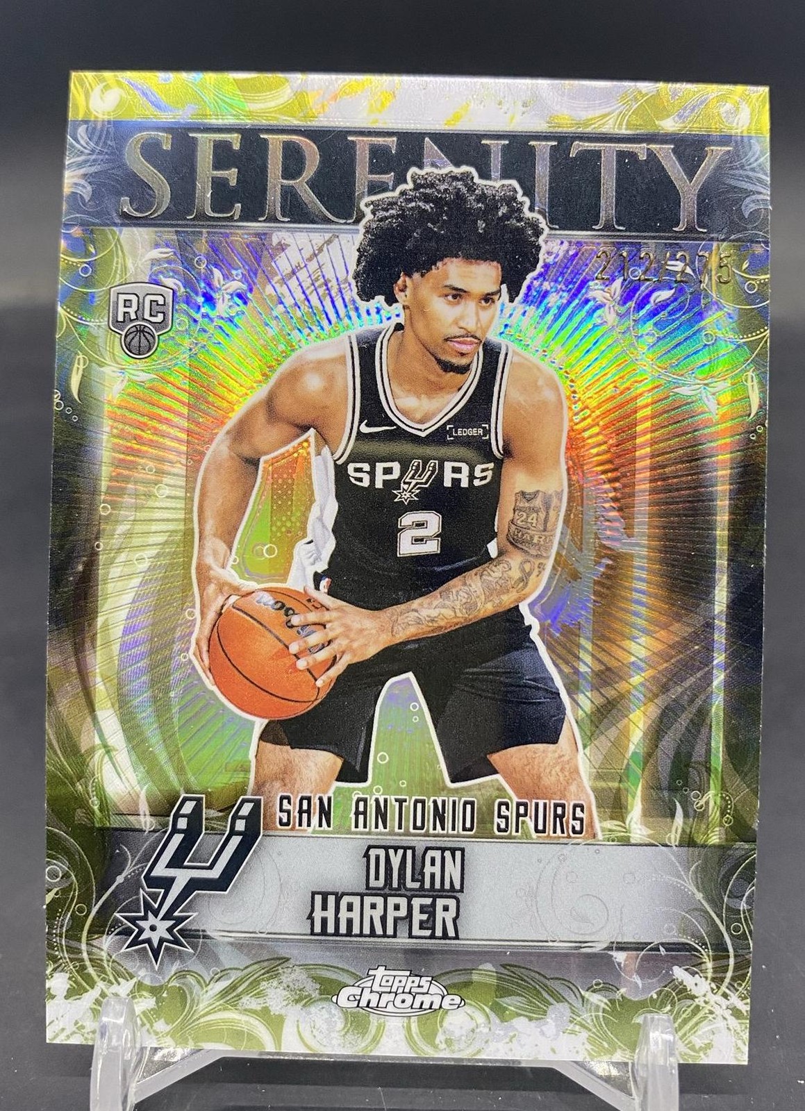 2025-26 Topps Chrome Dylan Harper RC Rookie Serenity Yellow /275