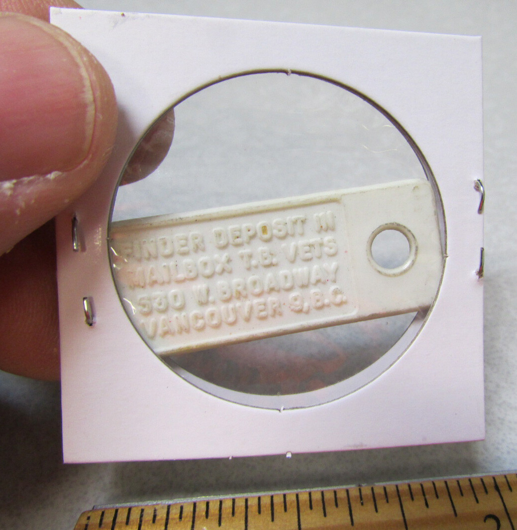 no date British Columbia Canada VKG340 Mini License Plate tag key chain