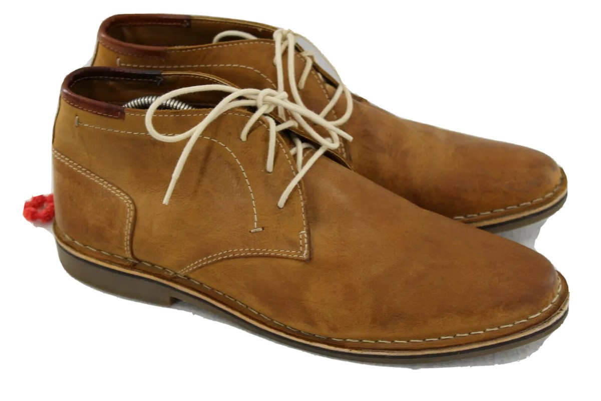 Steve Madden P-Ivon 217 Tan Leather Lace Up Chukka Ankle  display picture 2