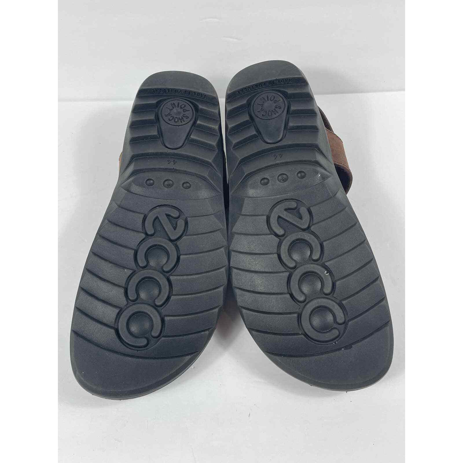 Ecco Cosmo Men's Brown Leather Sandals Size 44 Gem