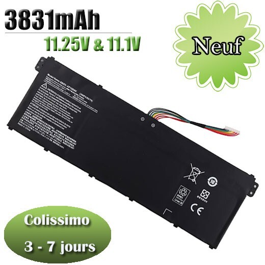 Batterie AP19B5K pour Acer Aspire 3 A314-22 et A315-23 Li-ion 3 cell
