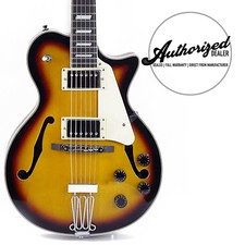 Johnson Jh-100 Delta Rose Hollowbody Electric Violin Sunburst Guitar (jh-100-s)