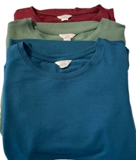 Danskin Ladies Small Tulip Hem Shirts (3) - Garnet, Green and Teal