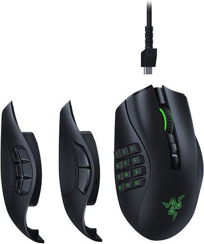 Razer Naga Pro Gaming Mouse Dual Wireless 20.000 DPI Modular RGB MOBA/MMO/FPS - Afbeelding 3 van 3