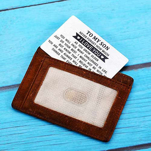 Valentine's Day Gifts for College Son Kids from Mom To My Son Birthday Wallet - Picture 3 of 6