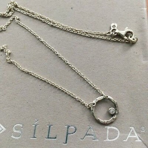 Collar Luna Orbital Silpada N2290 MUY RARO DIFÍCIL Difícil Circonio Cúbico Silpada N2290 - Imagen 12 de 12