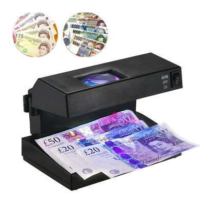 Portable Desktop Counterfeit Bill Detector Cash Currency Banknotes Notes Z1Y3