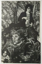 Dream Sandman Comic Panel Poster Splash Page Art Pin-Up John Totleben Morpheus