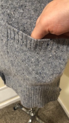 Royal Robbins Cardigan Sweater Size Medium Gray Speckled Merino Wool - Picture 4 of 11