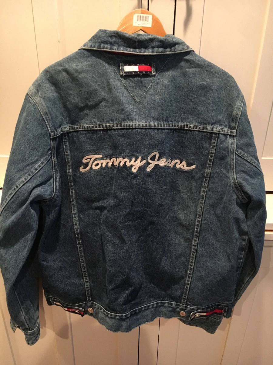 Tommy jeans denim jacket back clearance logo