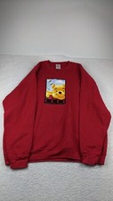 Vintage Men's Winnie the Pooh Sweatshirt Long Sleeve Red Sz XXL