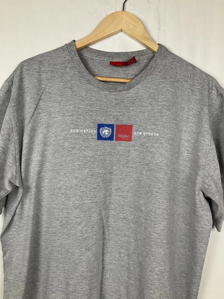 Camisa Mossimo De Colección Para Hombres L Doble Cara One Nation One Groove Patinador Foto 3 de 4