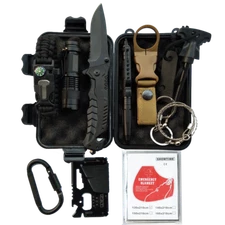 RCBB America's Front Line Survival Tool Kits 12-in-1 Emergency Tools, Rock Climb