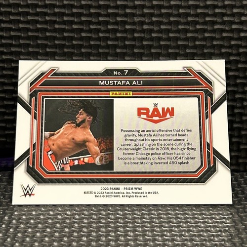 Mustafa Ali 2023 Panini Prizm WWE #7 Base Wrestling Card - Picture 2 of 2