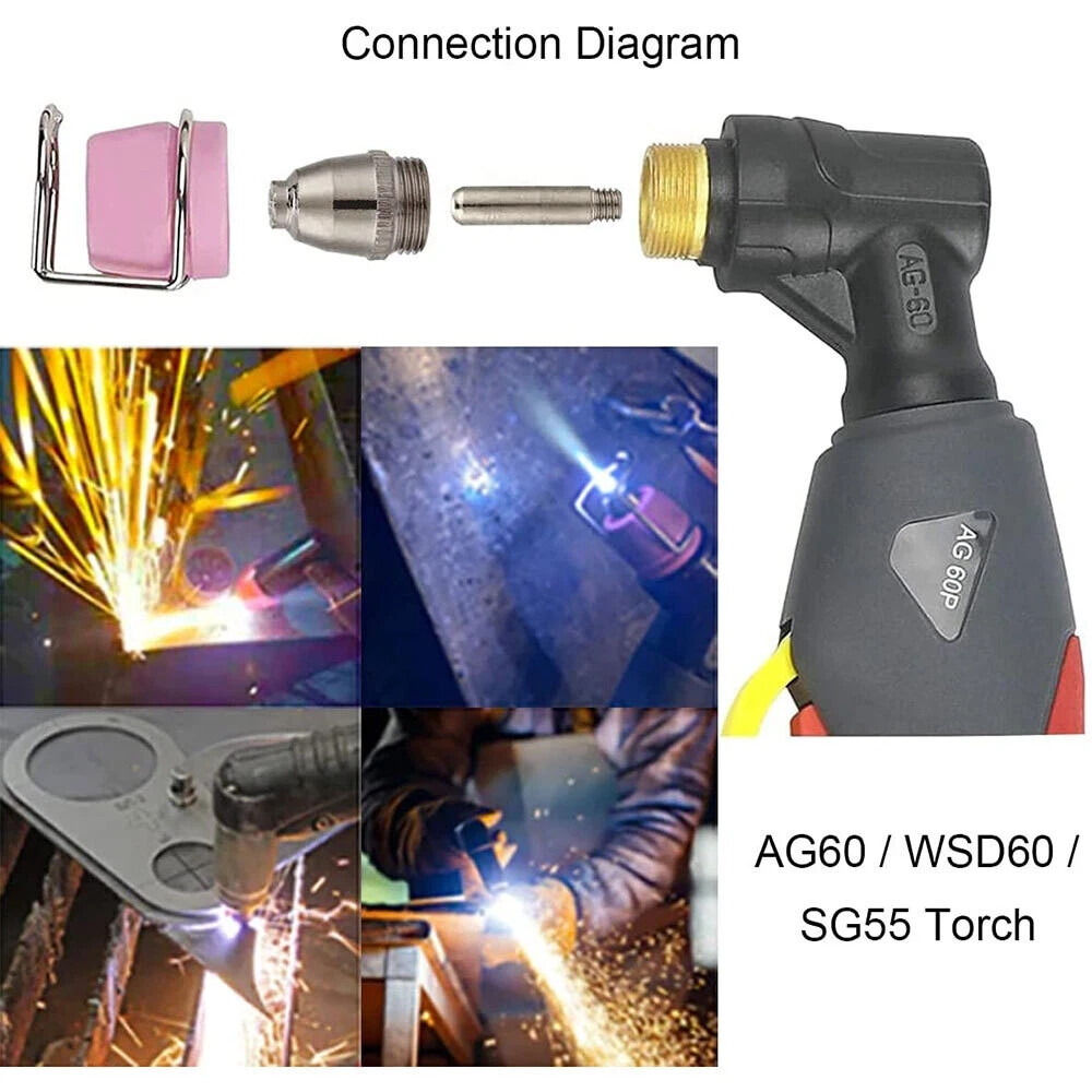 60pcs Plasma Cutter Torch Consumables Kit for SG-55, AG-60, WSD-60 CUT50 60Amp
