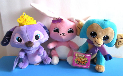 New Animal Jam Bunny, Koala, Lucky Monkey 7 inch Mini Plush