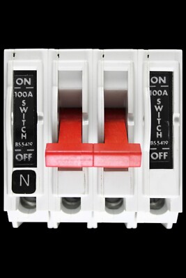 SQUARE D 100 AMP VIERPOLIGER NETZSCHALTER TRENNSCHALTER QO4-100M