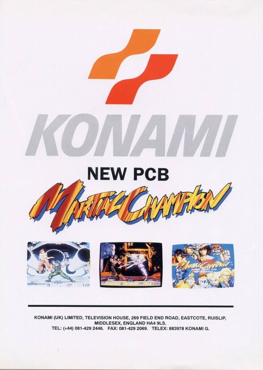 Martial Champion Arcade PCB Konami Tested Working 100% Rare Martial Champion Arcade PCB Konami Tested Working 100% Rare