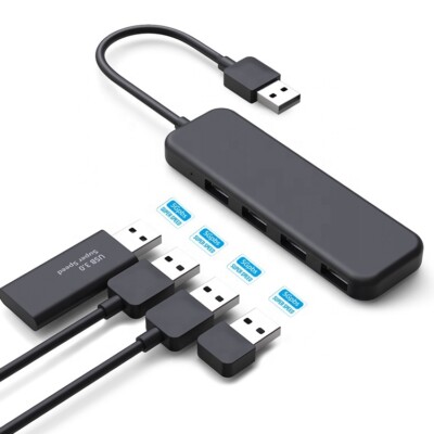 4 Port USB HUB 2.0 Schnelle Geschwindigkeit Multi Splitter Erweiterung PC Laptop Desktop Adapter