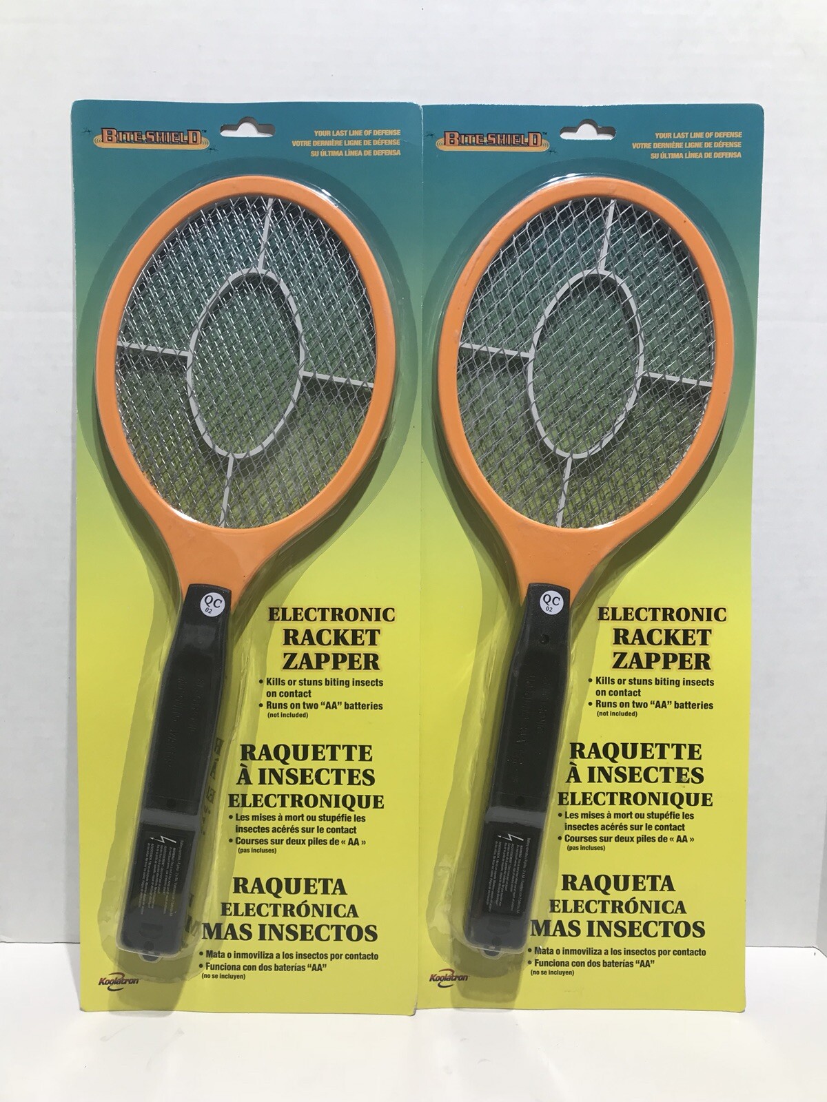 (2 Pack) Koolatron Electronic Tennis Racket Zapper for Mosquito, Fly