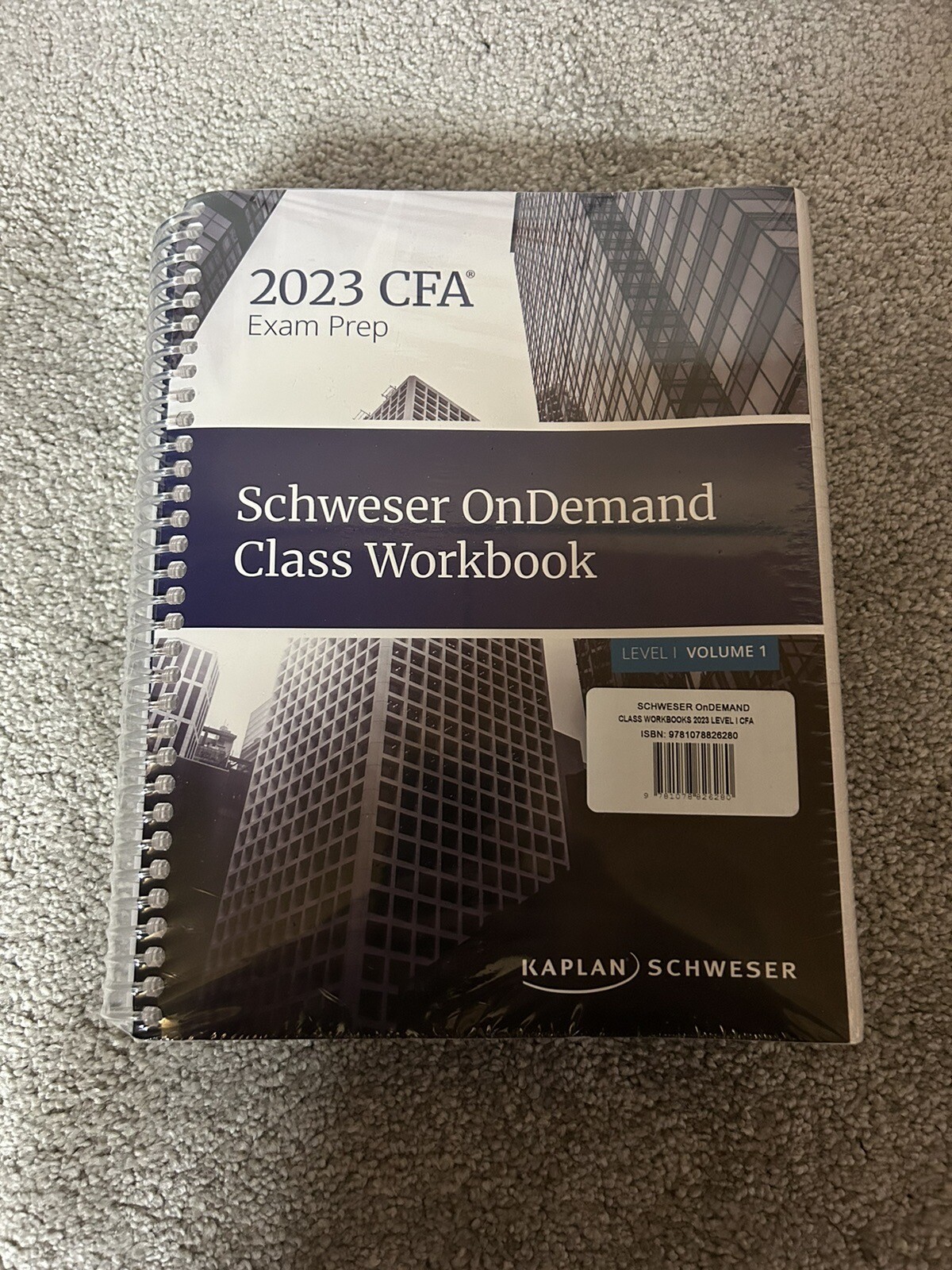 CFA 2023 Level 1 Kaplan Schweser OnDemand Class Workbook Volume 1 & 2 NEW SEALED-image