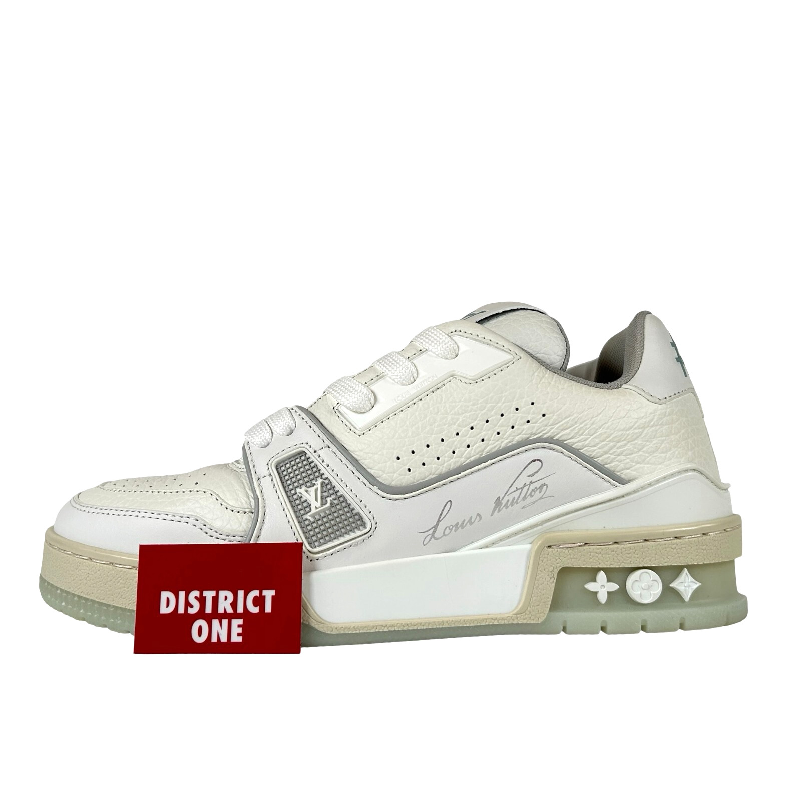 Louis Vuitton Trainer White Signature - Size 25 LV 35 US - 1A8WB9 100690₽