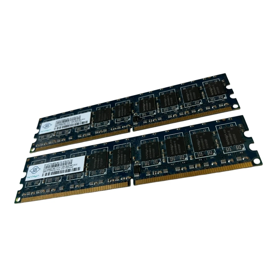 2x Nanya 1GB ECC Server RAM PC2-5300E 667MHz DDR2 2Rx8 – NT1GT72U8PA1BY-3C - Image 4 of 4