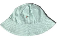 New Vintage Baby Gap Green  White Gingham Sun Hat Size 12-18-24 mo NWT