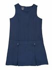 George Belted Jumper Girls' Size 7 Navy School Uniform Buttoned Belt Loops -J4-